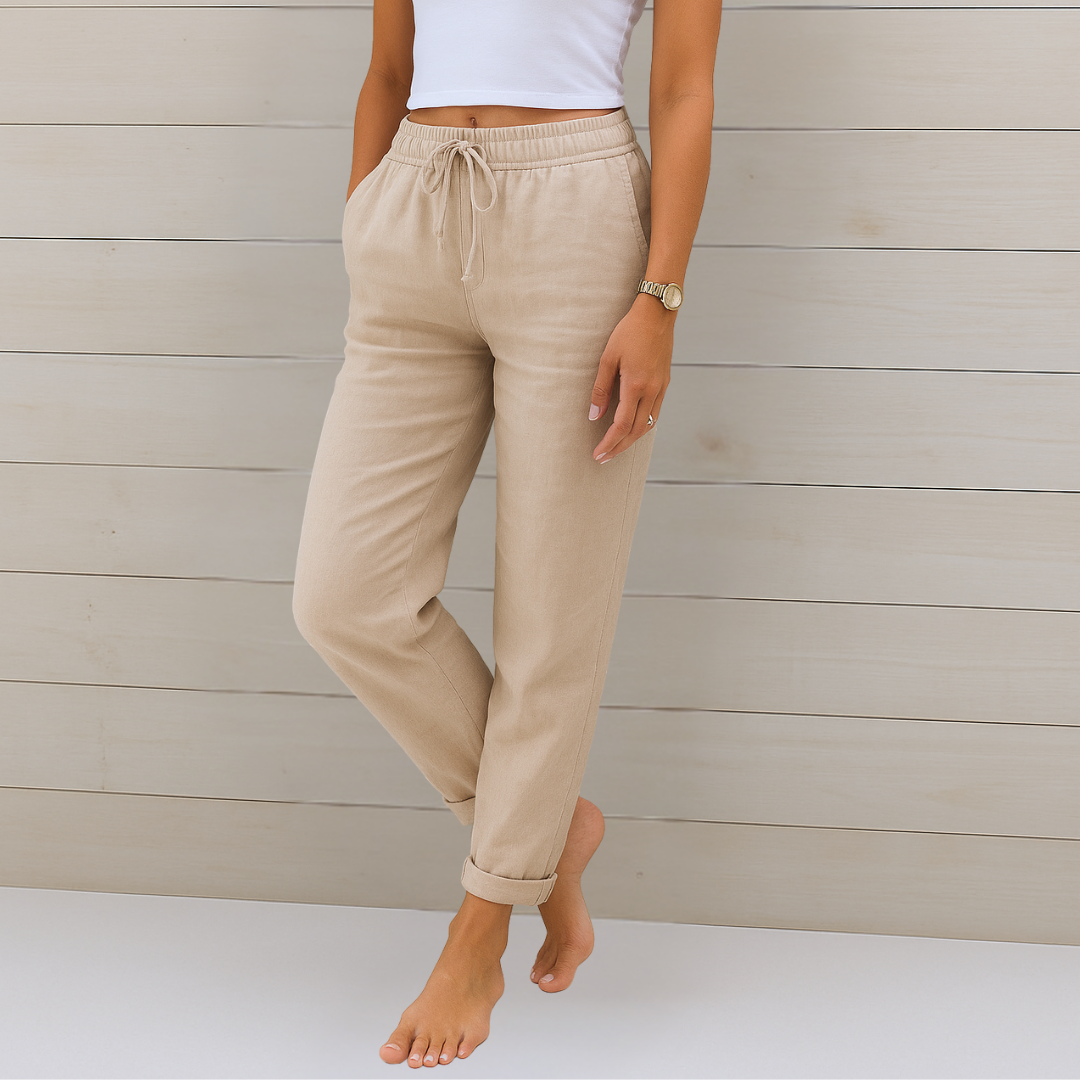 Maylora | Pantalones de Lino Elásticos Premium y Transpirables