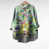Catalina Paz | Blusa estampada de cuello camisero