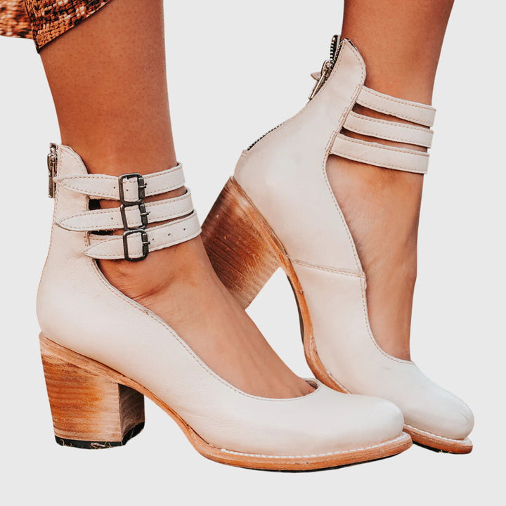 Likan | Zapatos de taco con triple correa al tobillo