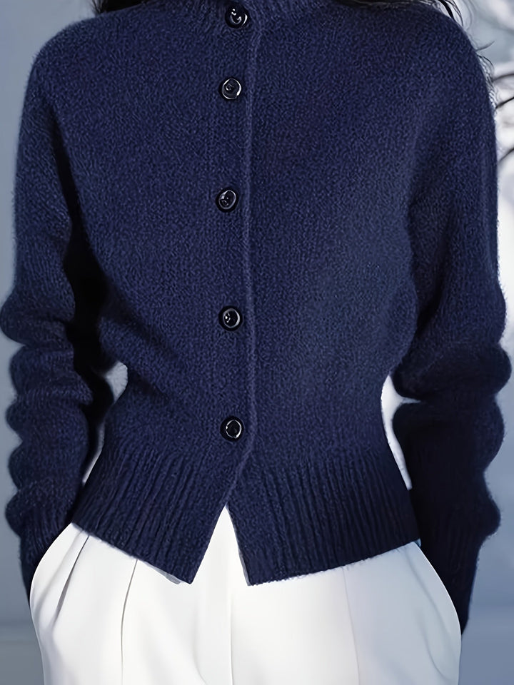Yorka | Cardigan de cuello alto con botones