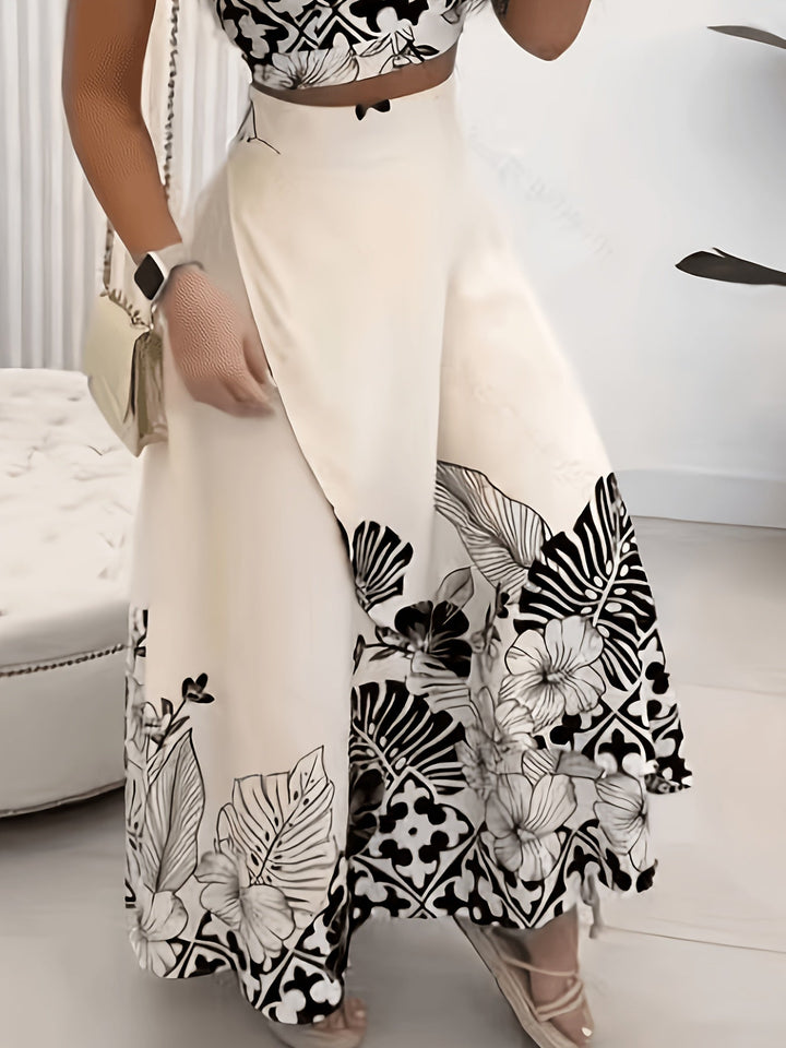 Angelina | Conjunto de falda con estampado botánico