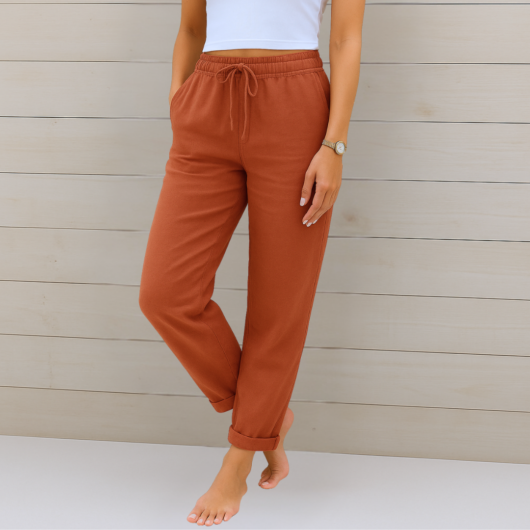 Maylora | Pantalones de Lino Elásticos Premium y Transpirables