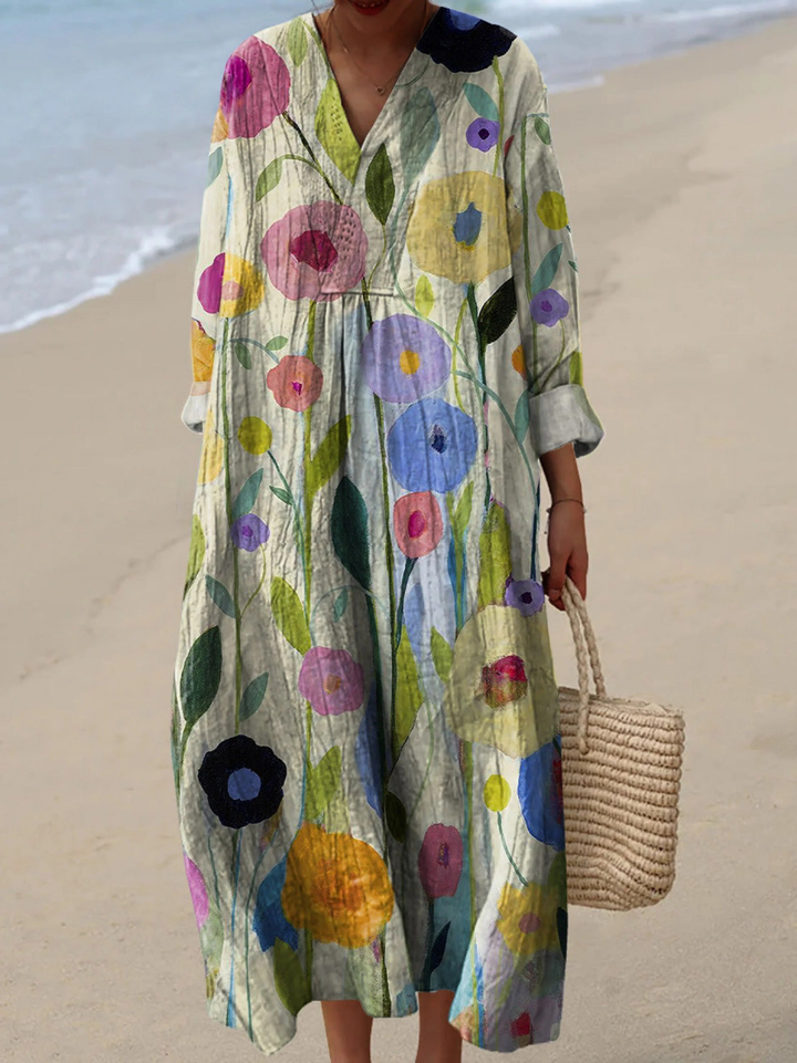 Krishna Paz | Vestido largo floral casual