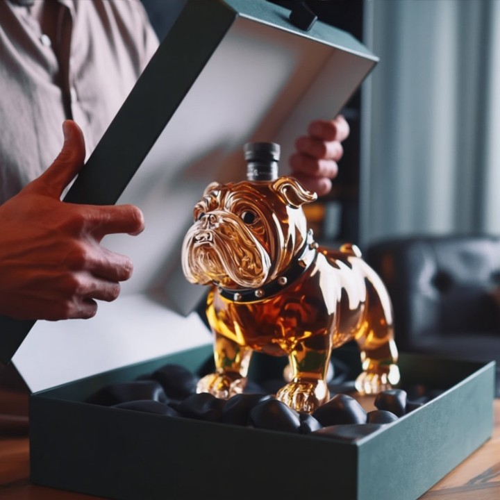 Manuel | Botella de whisky diseño bulldog