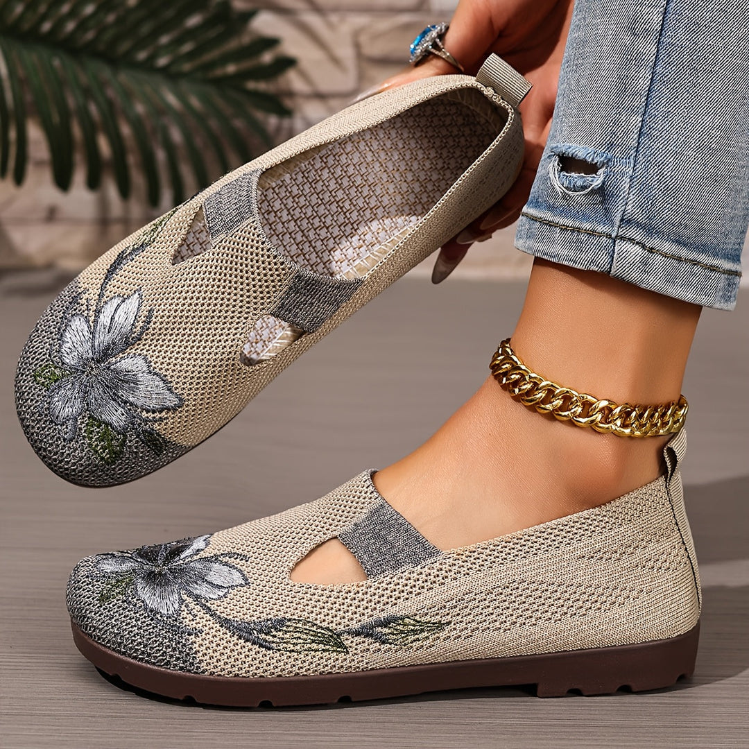 Alexandra | Balerinas bordadas sin cordones