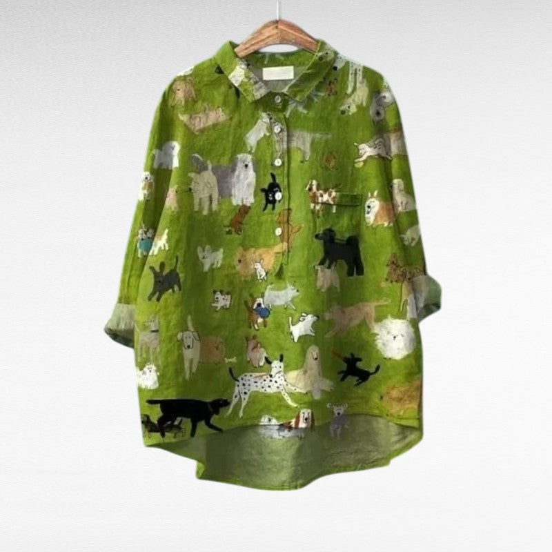Fiorenza | Blusa con estampado de perritos