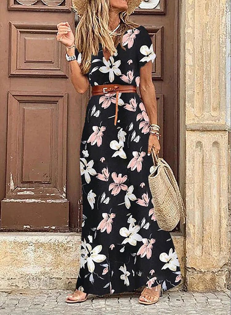 Zoe | Vestido largo floral
