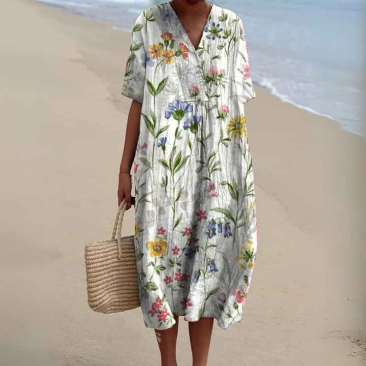 María Ignacia | Vestido floral escote V