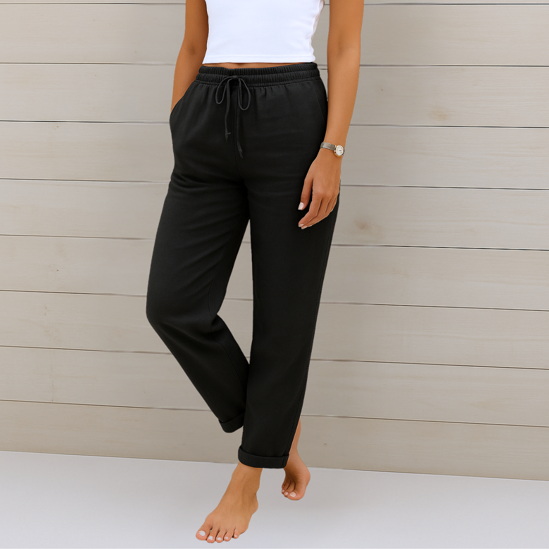 Maylora | Pantalones de Lino Elásticos Premium y Transpirables