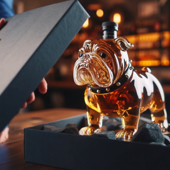 Manuel | Botella de whisky diseño bulldog