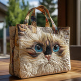 Guadalupe | Bolso tote acolchado con estampado de gato