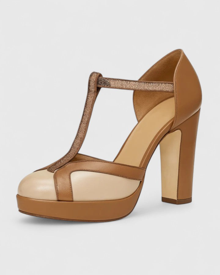 Clementina | Zapatos de taco retro con punta cerrada