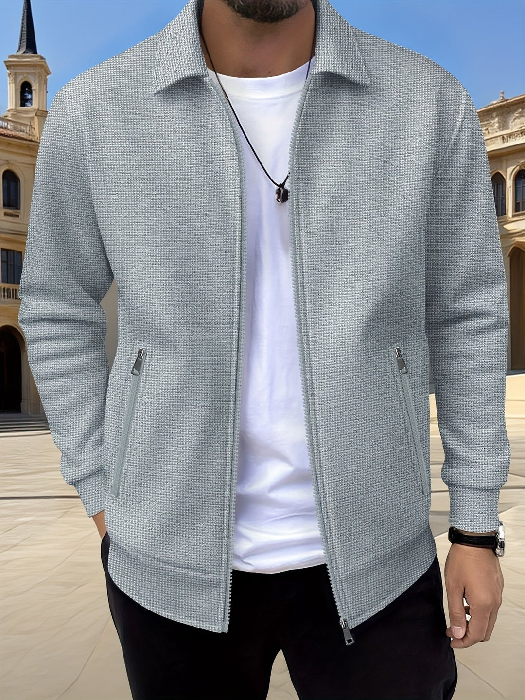 Artemio | Chaqueta con cierre y textura