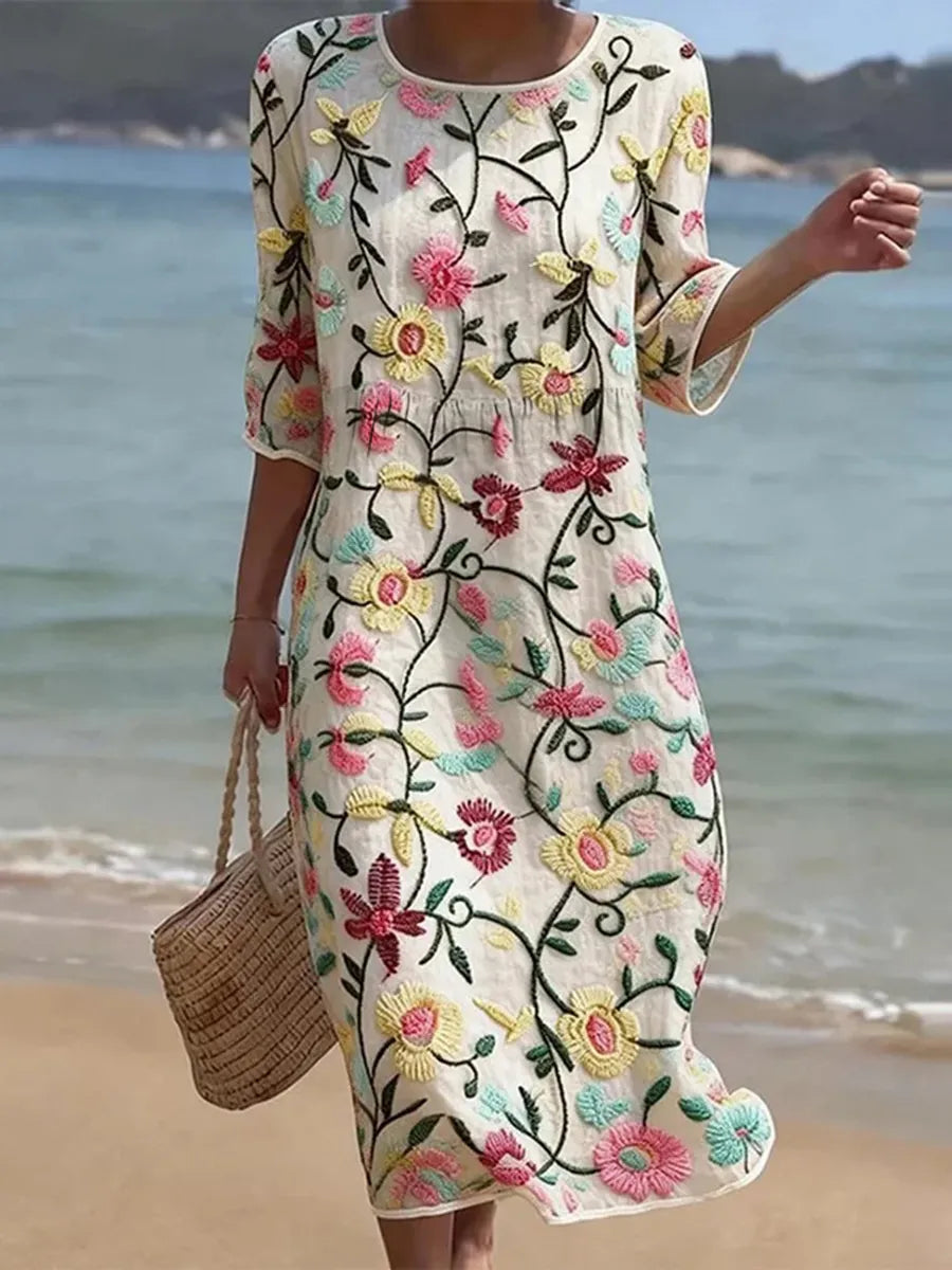 Dina | Vestido floral multicolor