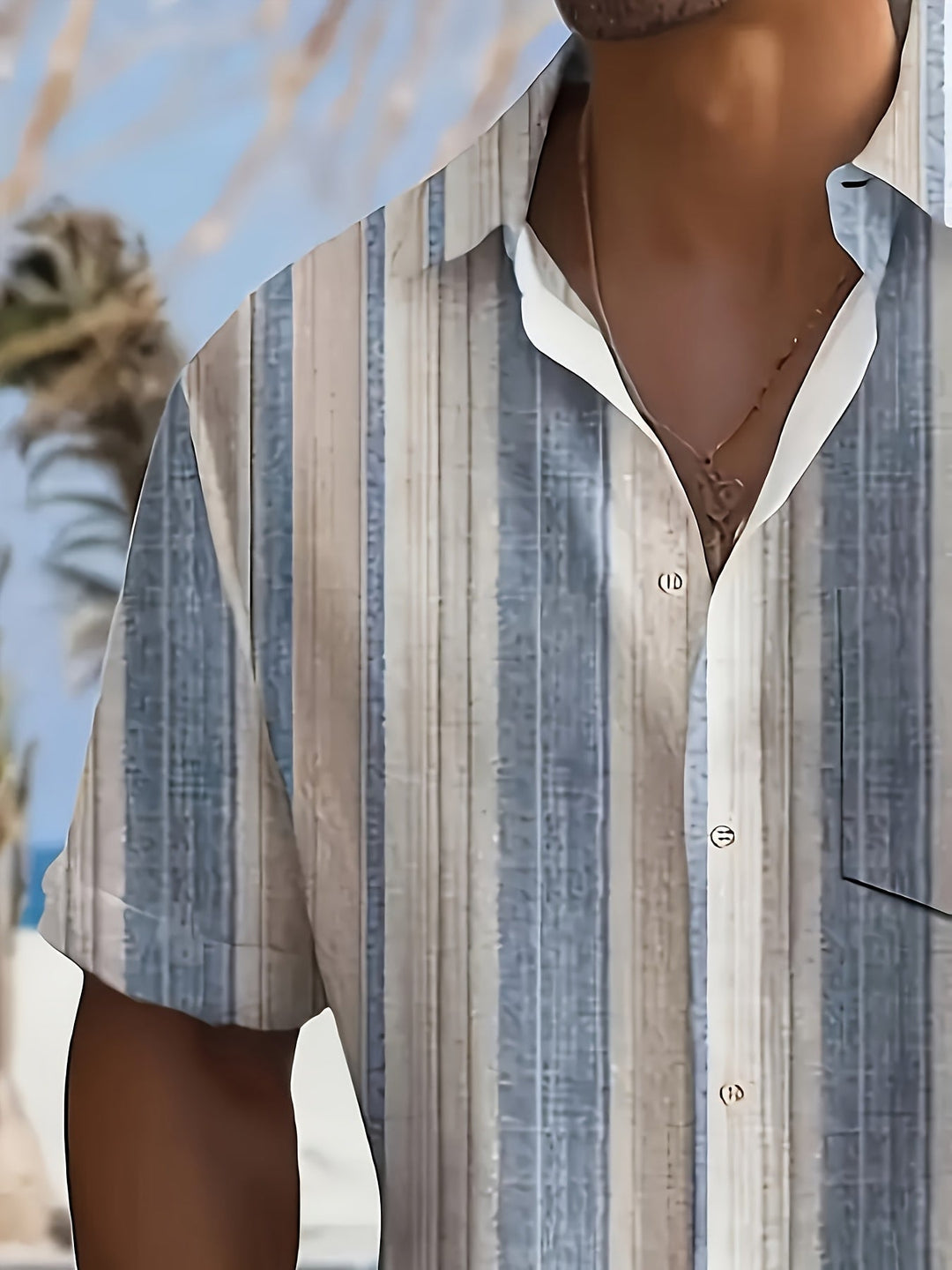 Mateo | Camisa de rayas manga corta