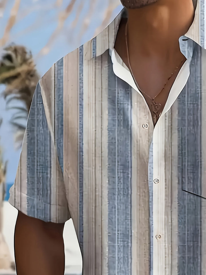 Mateo | Camisa de rayas manga corta