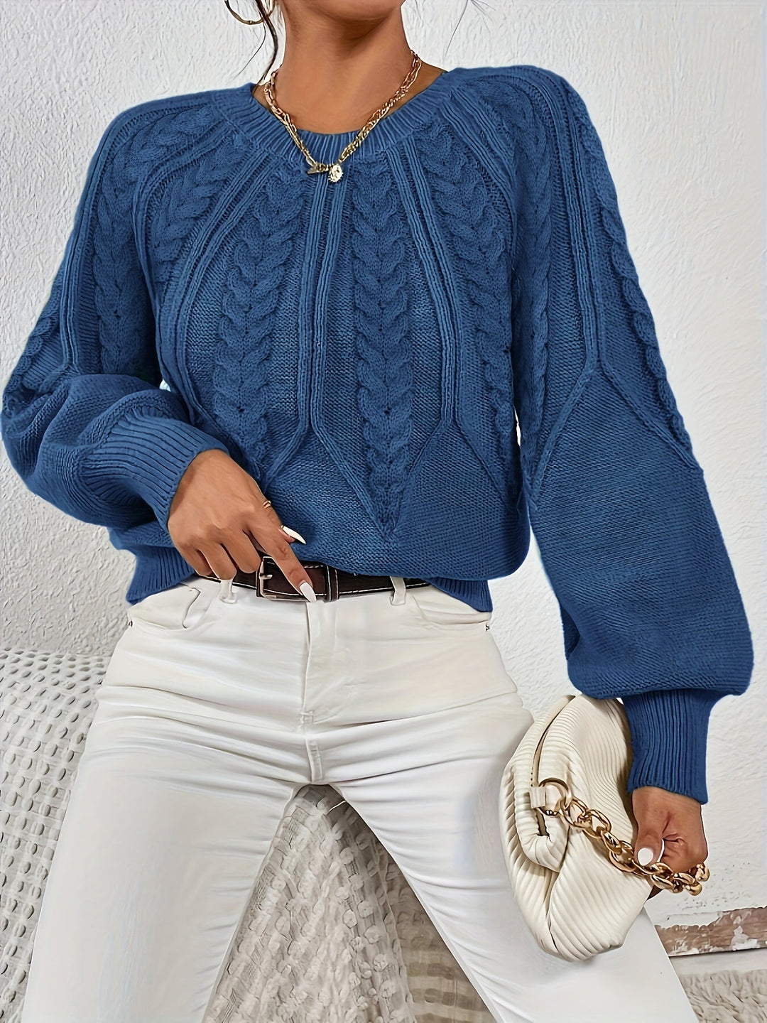 Sarita | Sweater de punto trenzado holgado