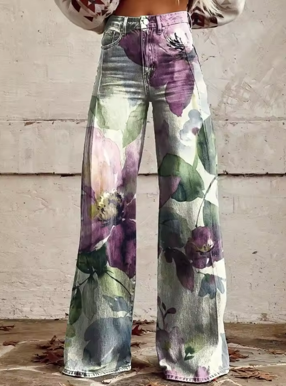 Amalia | Pantalón ancho estampado floral
