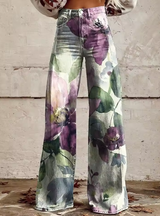 Amalia | Pantalón ancho estampado floral