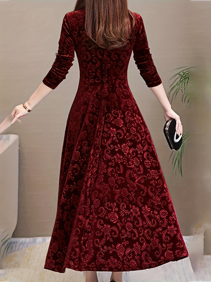 Elena | Vestido midi elegante de manga larga
