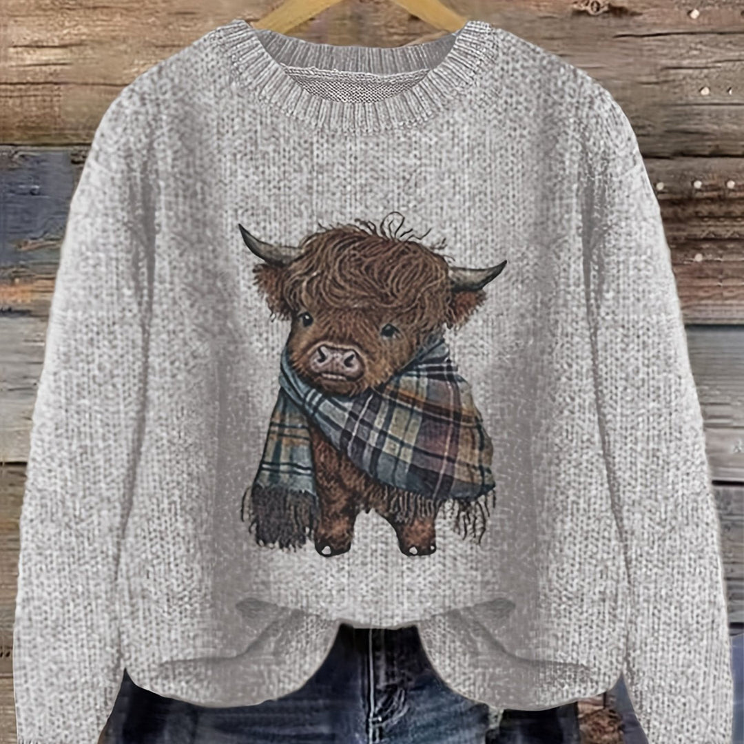 Kiara | Sweater cuello redondo holgado