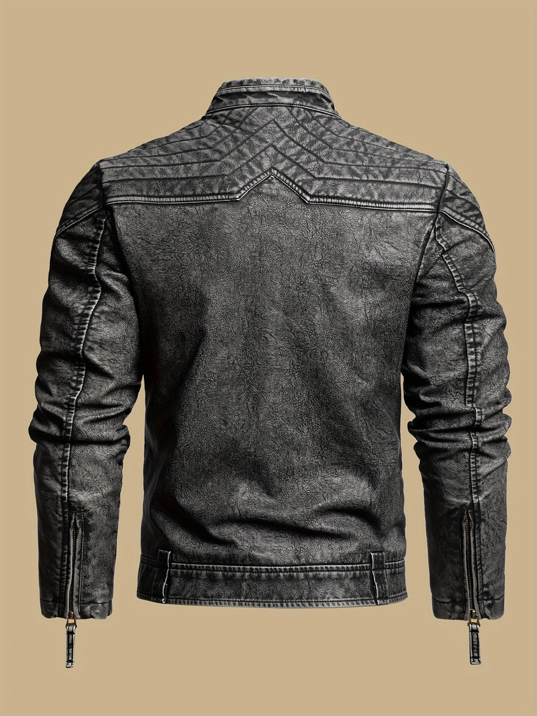 Zacarías | Chaqueta moto efecto lavado