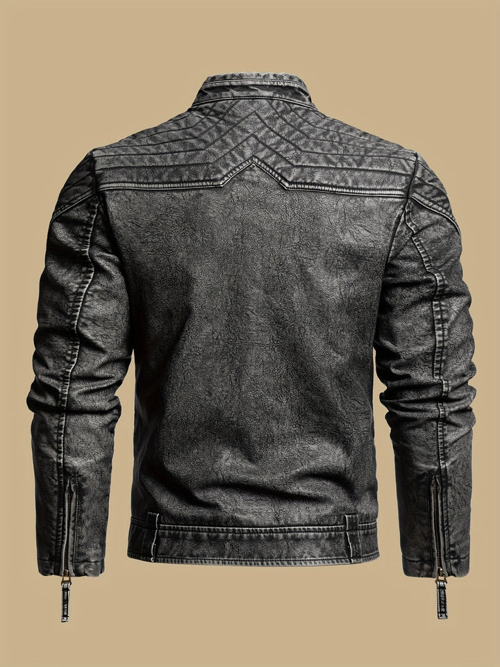 Zacarías | Chaqueta moto efecto lavado