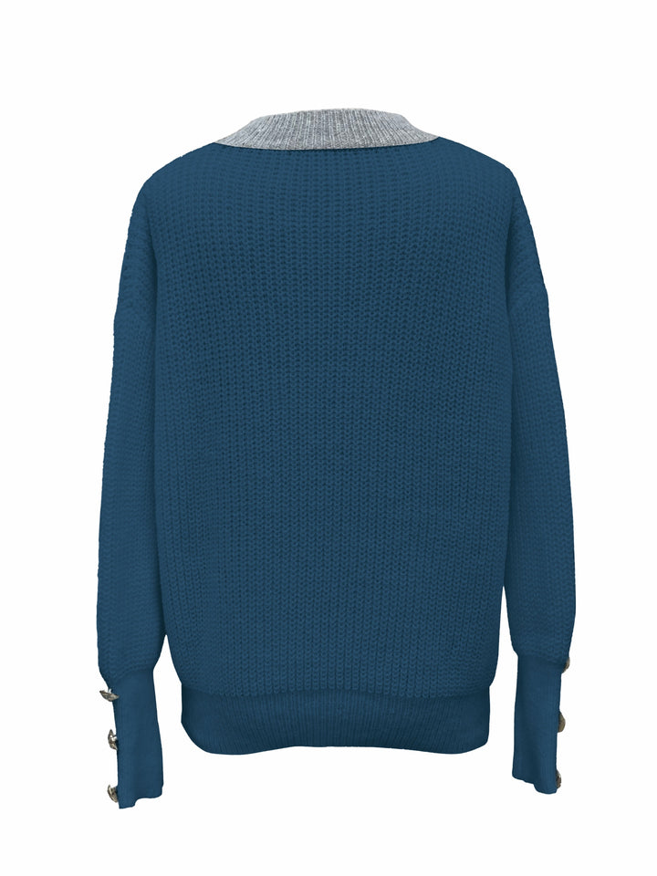 Yaritza | Sweater cuello V con botones