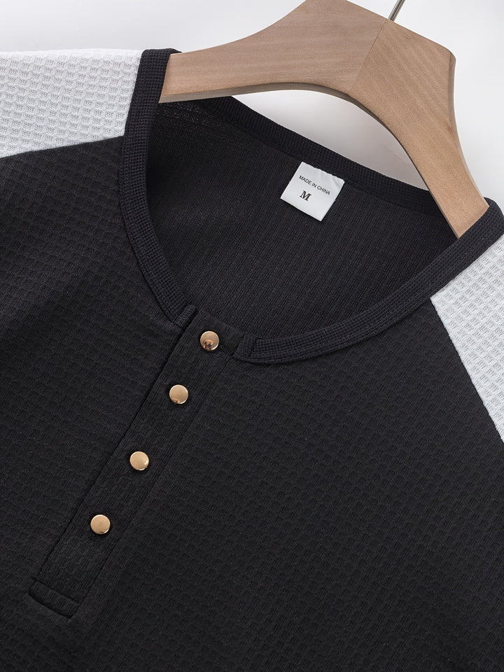 Gunther | Polera henley manga larga con textura