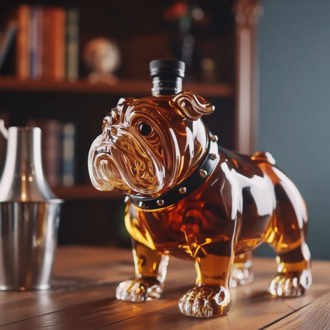 Manuel | Botella de whisky diseño bulldog