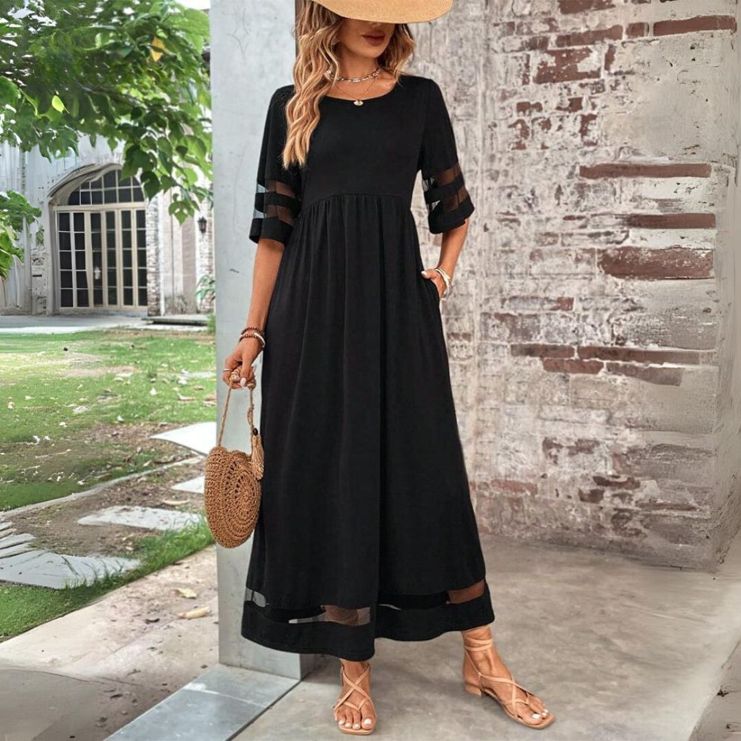 Mercedes | Vestido midi de cintura imperio