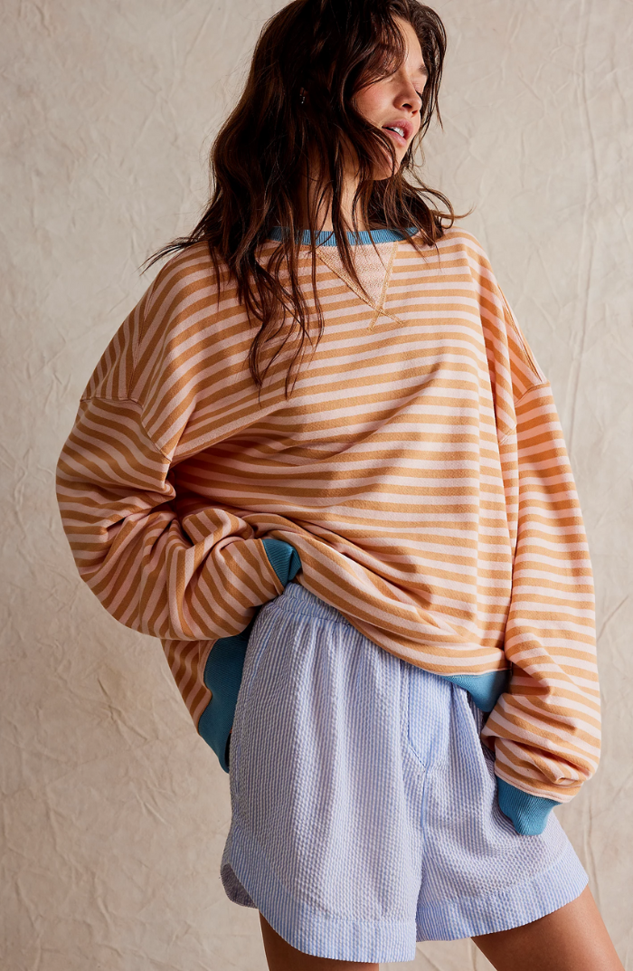 Tiare | Sweater a rayas de cuello redondo