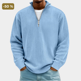 Alexis | Sweater tejido con medio cierre