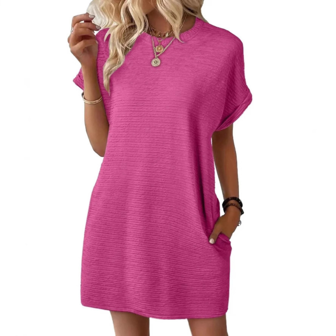 María Gabriela | Vestido casual cuello redondo