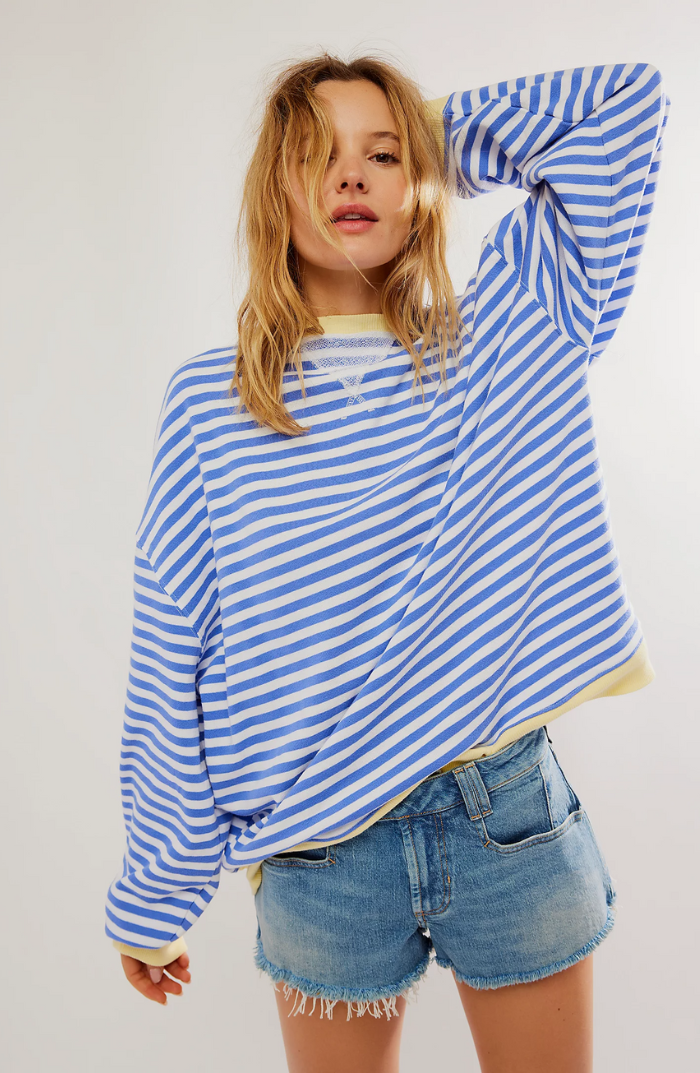 Tiare | Sweater a rayas de cuello redondo
