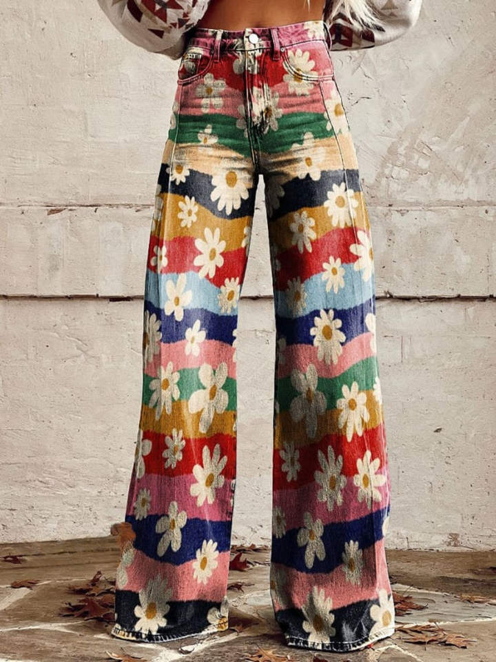 Jacqueline | Pantalón floral multicolor