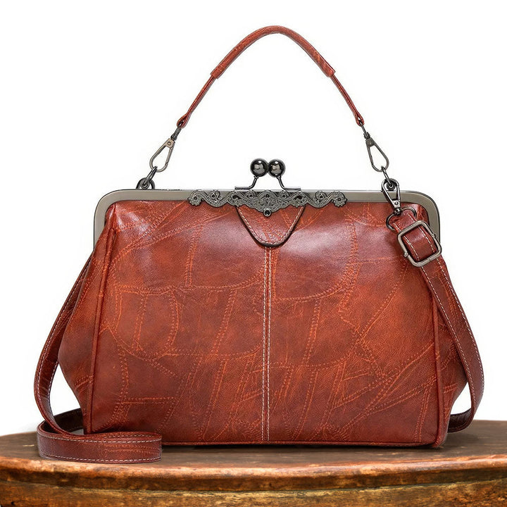 Onésima | Cartera retro de cierre metálico