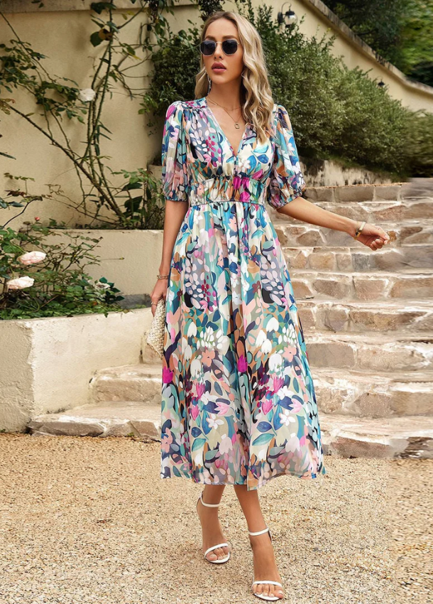 Eleonora | Vestido midi floral