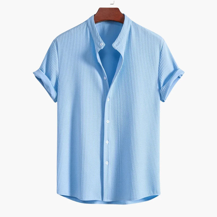 Federico | Camisa manga corta cuello mao