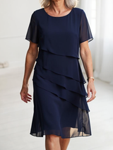 Rosana | Vestido de capas en gasa