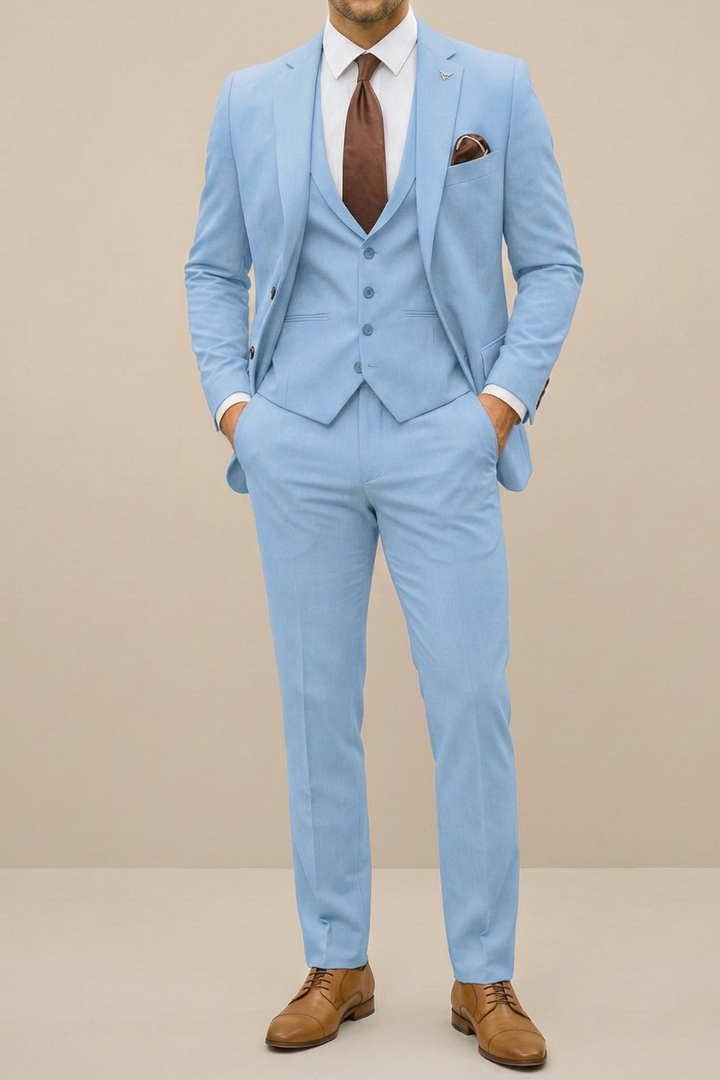 Maximiliano | Traje de tres piezas de corte moderno