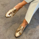 Elisa | Mocasines con borlas dorados