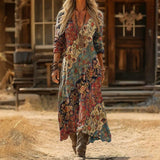 Ana María | Vestido casual estampado floral vintage manga larga