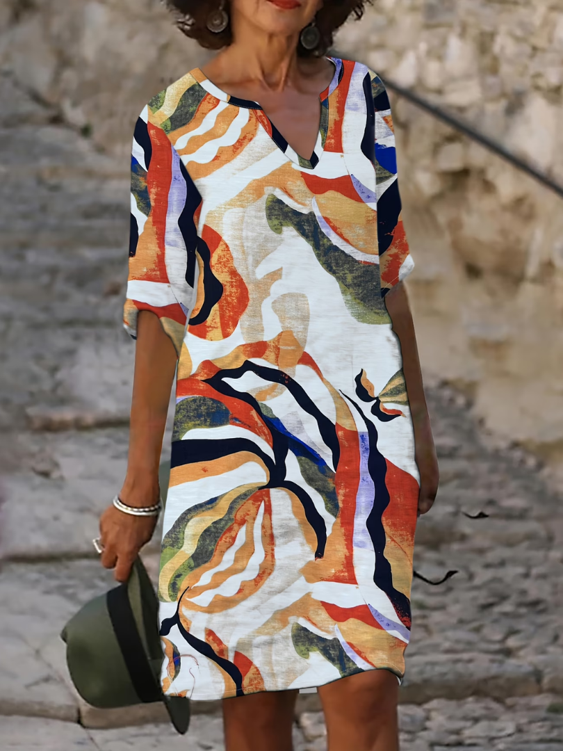 Mercedes | Vestido de verano con estampado artístico
