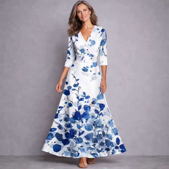 Dalia | Vestido largo manga tres cuartos