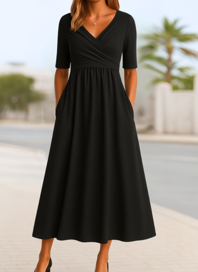 Carmen Luisa | Vestido midi cruzado