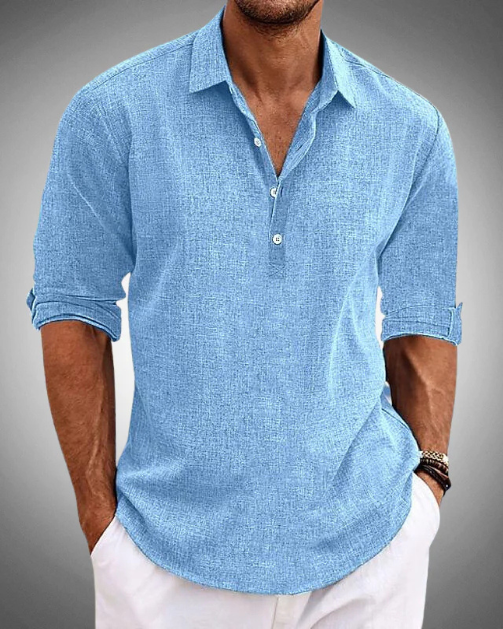 Guillermo | Camisa clásica de media botonadura