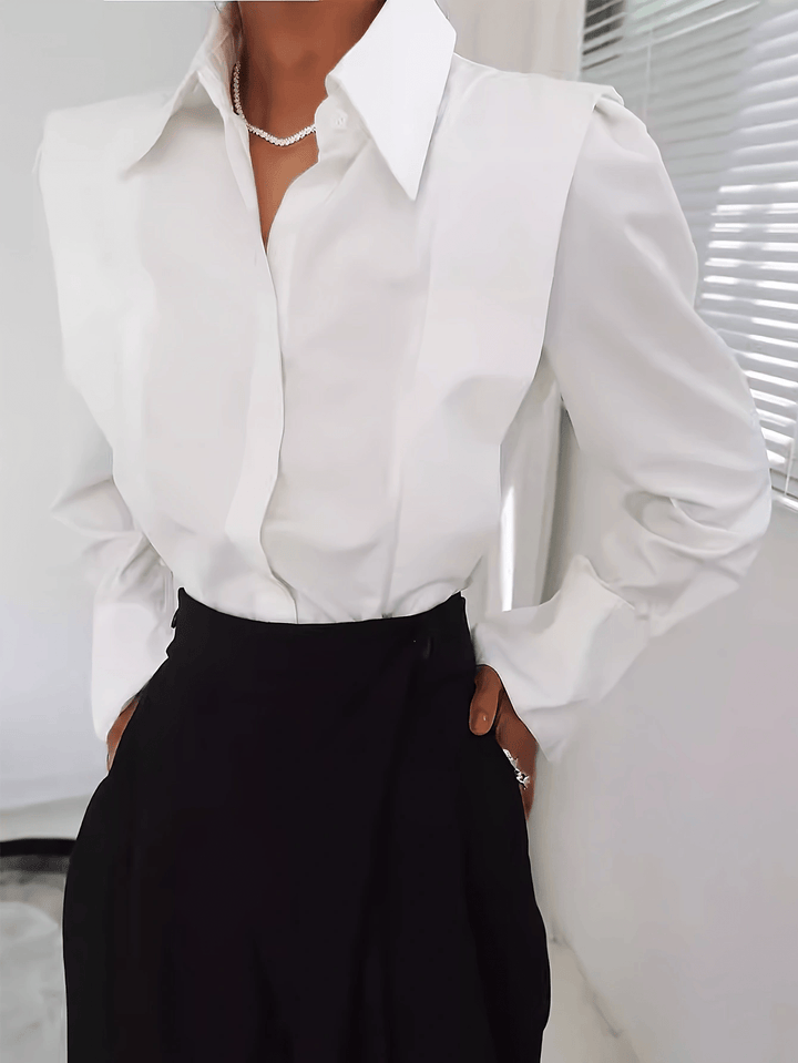 Filomena | Camisa de botones con hombros estructurados