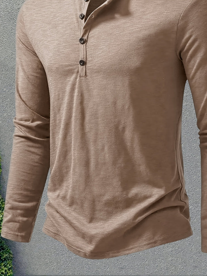 Gerardo | Polera henley de manga larga