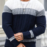 Catrilaf | Sweater de punto trenzado con bloques de color